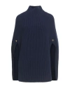 Elisabetta Franchi Woman Turtleneck Blue Size 6 Wool, Acrylic, Polyester, Polyamide