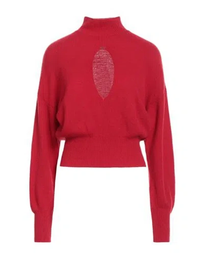 Elisabetta Franchi Woman Turtleneck Red Size 4 Wool, Cashmere
