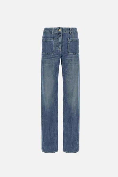 Elisabetta Franchi Women's 100% Cotton Jeans Trousers In Blue