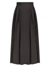 Elisabetta Franchi High-waisted Maxi Skirt In Grey