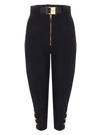 ELISABETTA FRANCHI WOMEN'S BELTED TROUSERS