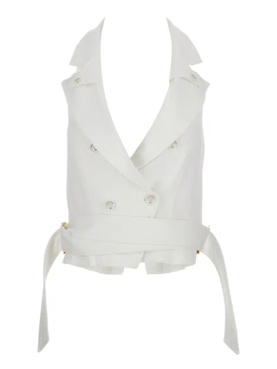 Elisabetta Franchi Women's Belted Vest In Black