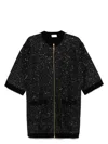 Elisabetta Franchi Sequin-embellished Mini Dress In Nero,silver