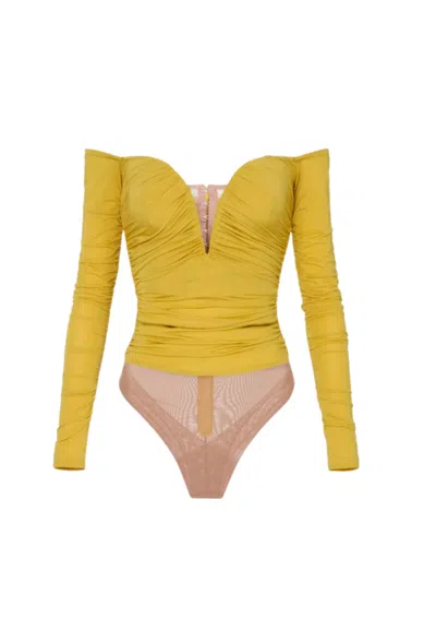 Elisabetta Franchi Women's Body  Neckline In Yellow