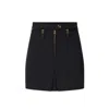 Elisabetta Franchi Mini Skirt With Front Slit In Black