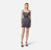 Elisabetta Franchi Corset-style Mini Dress In Gray