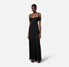 Elisabetta Franchi Red Carpet Crepe Jersey Dress With Corset In Black
