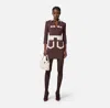 Elisabetta Franchi Colour-block Crepe Dress In Pink