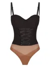 Elisabetta Franchi Women's Crãªpe Bodysuit In Black