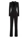 Elisabetta Franchi Elegant Flared Hem Crepe Jumpsuit In Black