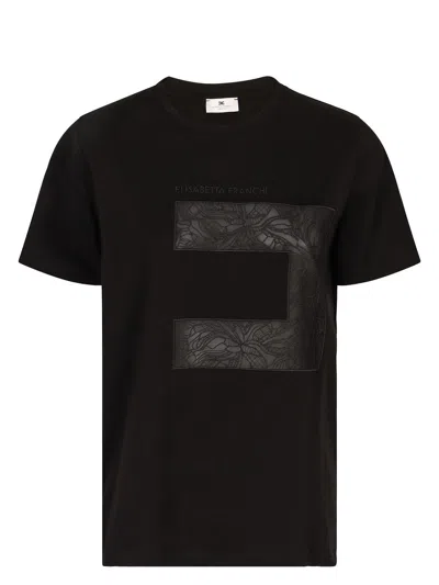 Elisabetta Franchi Crew-neck T-shirt In Black