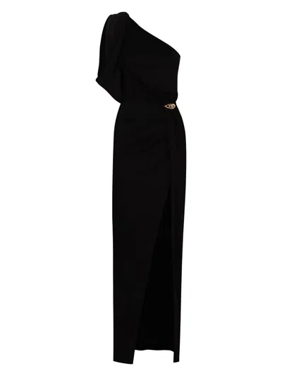Elisabetta Franchi Women's Draped One Shoulder Dress In Black