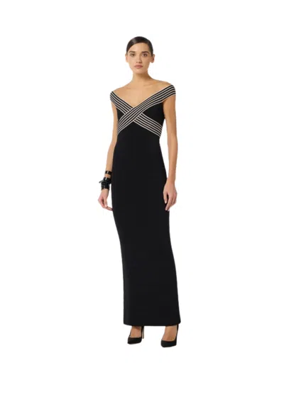 Elisabetta Franchi Striped Long Dress In Blue