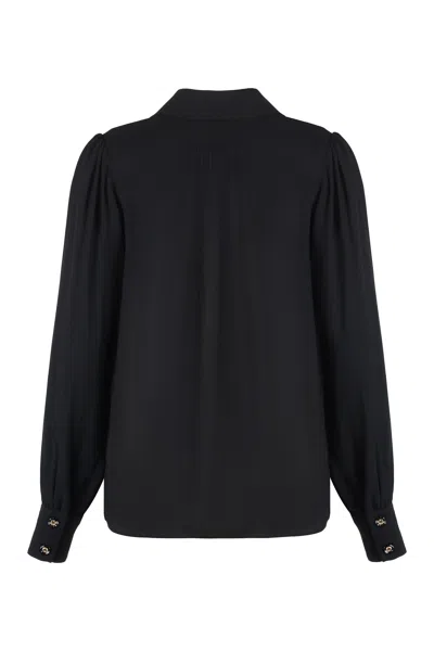 Elisabetta Franchi Georgette Shirt In Black