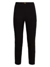 Elisabetta Franchi High-rise Cotton Trousers In Black