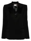 Elisabetta Franchi Single-breasted Virgin Wool Blazer In Black