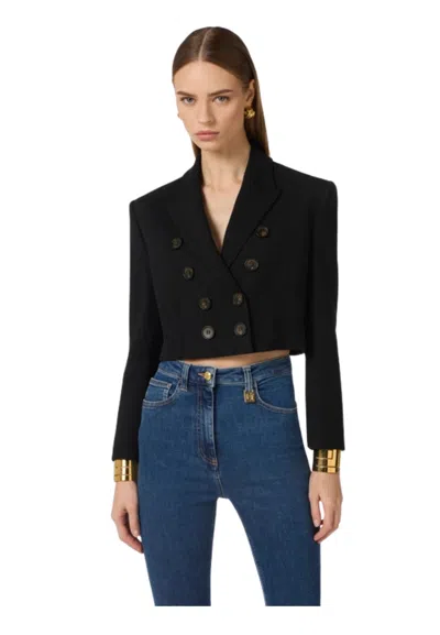 Elisabetta Franchi Women's Jacket  In Gabardina In Black