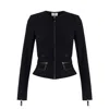 Elisabetta Franchi Tailored Black Jacket With Decorative Zipper Details In Black