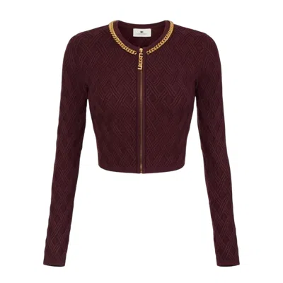 Elisabetta Franchi Women's Knitwear  - Tricot Knit - Burgundy In Brown