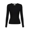Elisabetta Franchi Viscose Sweater With Shiny Bands In Black