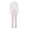 Elisabetta Franchi Burro Quarzo Georgette Jumpsuit