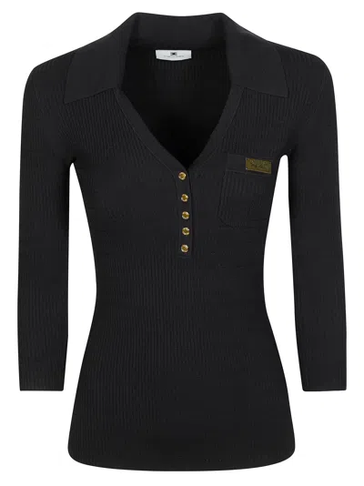Elisabetta Franchi Women's Mini Tricot Sweater In Black