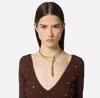 Elisabetta Franchi Women's Necklace  Co55b57e2 U95 In Brown