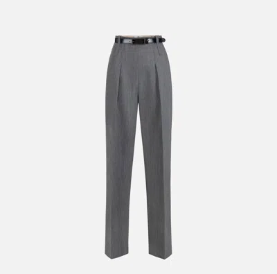 Elisabetta Franchi Women's Pants With Belt In Gray