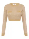 Elisabetta Franchi Sequin-embellished Sweater In Neutral