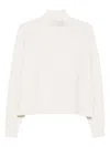 Elisabetta Franchi Wool Crewneck Sweater In White
