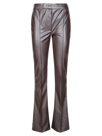 Elisabetta Franchi Dark Brown Flared Pantalone Pants