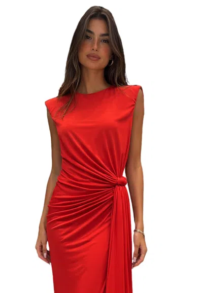 Elisabetta Franchi Women's Top  With Side Knot In Red