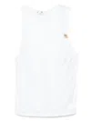 Elisabetta Franchi Scoop Neck Sleeveless Tank Top With Gold Embellishment In Multi