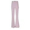 Elisabetta Franchi Flared Pants With Logo Plate
