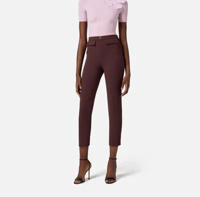 Elisabetta Franchi Women's Trousers  Pa07751e2 6 In Burgundy