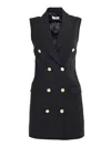 Elisabetta Franchi Sleeveless Tailored Dress In Black