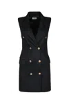 Elisabetta Franchi Sleeveless Tailored Dress In Black