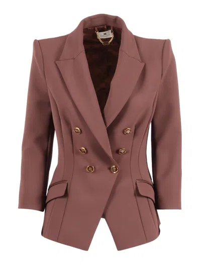 Elisabetta Franchi Womens Jacket In Brown