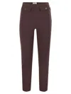Elisabetta Franchi Double Crepe Trousers In Brown