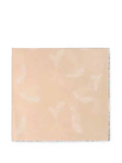 Elisabetta Franchi Wool And Cashmere Foulard Scarf In Brown