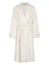 Elisabetta Franchi Wool Belted Coat In White