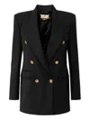 Elisabetta Franchi Wool Blazer In Black