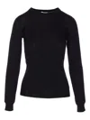 Elisabetta Franchi Crewneck Knitwear All-over Pattern In Black
