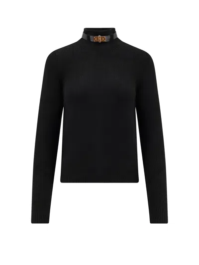 Elisabetta Franchi Wool Blend Sweater In Black