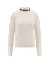 Elisabetta Franchi Wool Blend Sweater In White