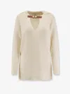 Elisabetta Franchi Wool Blend Sweater In White