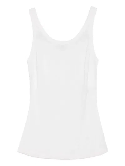 Elisabetta Franchi Wool Blend Tank Top In White
