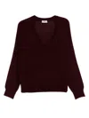 Elisabetta Franchi Wool Blend Tricot V-neck Sweater Clothing In Multi