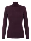 Elisabetta Franchi Wool Blend Turtle-neck Sweater In Purple