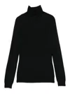 Elisabetta Franchi Wool Blend Turtle-neck Sweater In Black